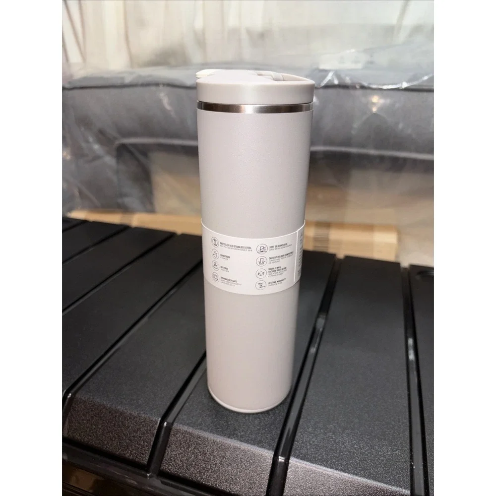 Stanley Aerolight Transit 16oz Stainless‎ Steel Vacuum Seal Water Bottle Ash NWT - Picture 2 of 4